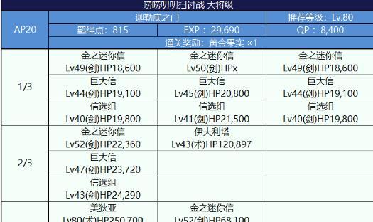 FGO明治维新复刻攻略（掌握副本配置）